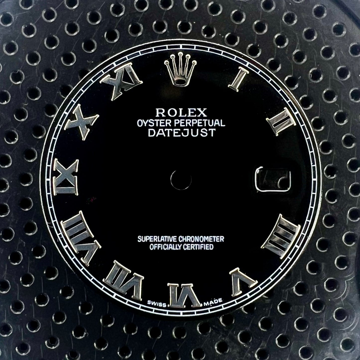 Genuine Rolex Datejust 36 Black Enamel Roman Dial