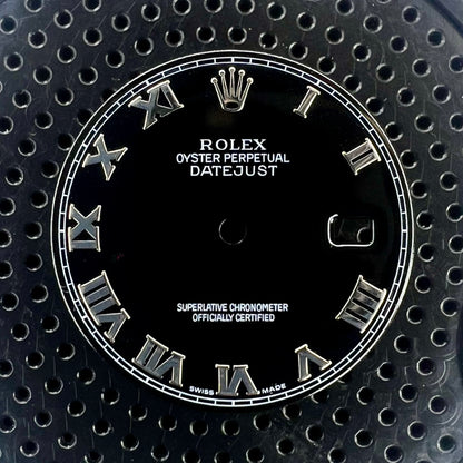 Genuine Rolex Datejust 36 Black Enamel Roman Dial