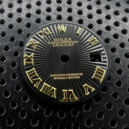 Genuine Rolex Datejust 26 Black Sunray Roman Dial
