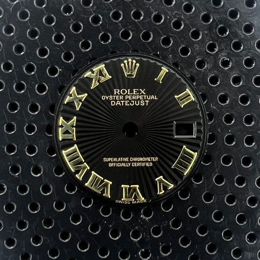 Genuine Rolex Datejust 26 Black Sunray Roman Dial