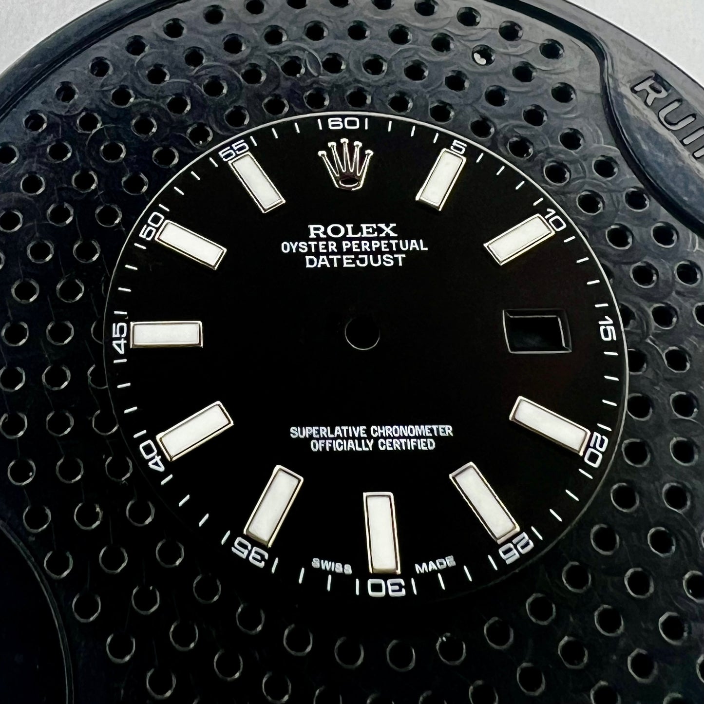 Genuine Rolex Datejust II Gloss Black with Luminova Sticks Dial