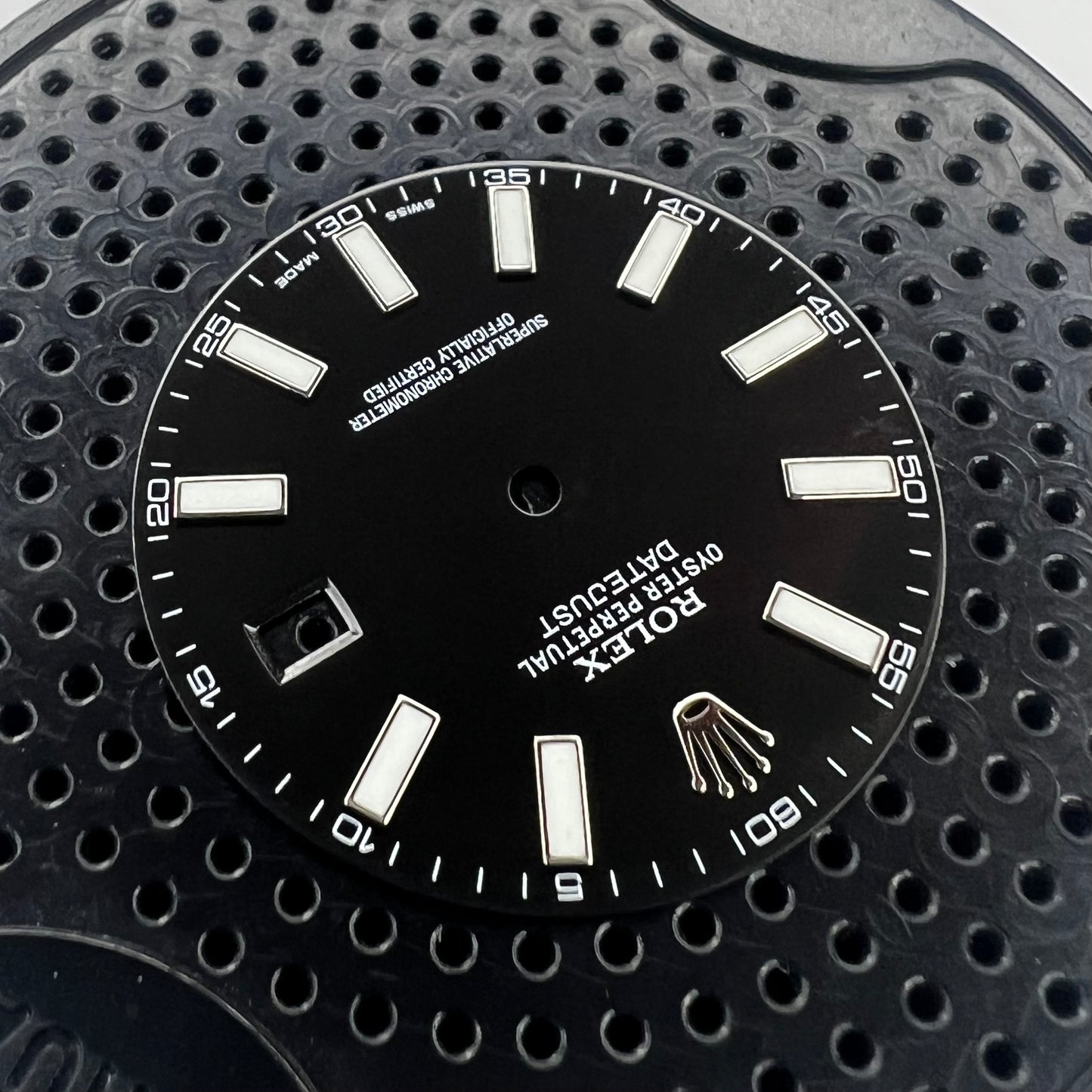 Genuine Rolex Datejust II Gloss Black with Luminova Sticks Dial