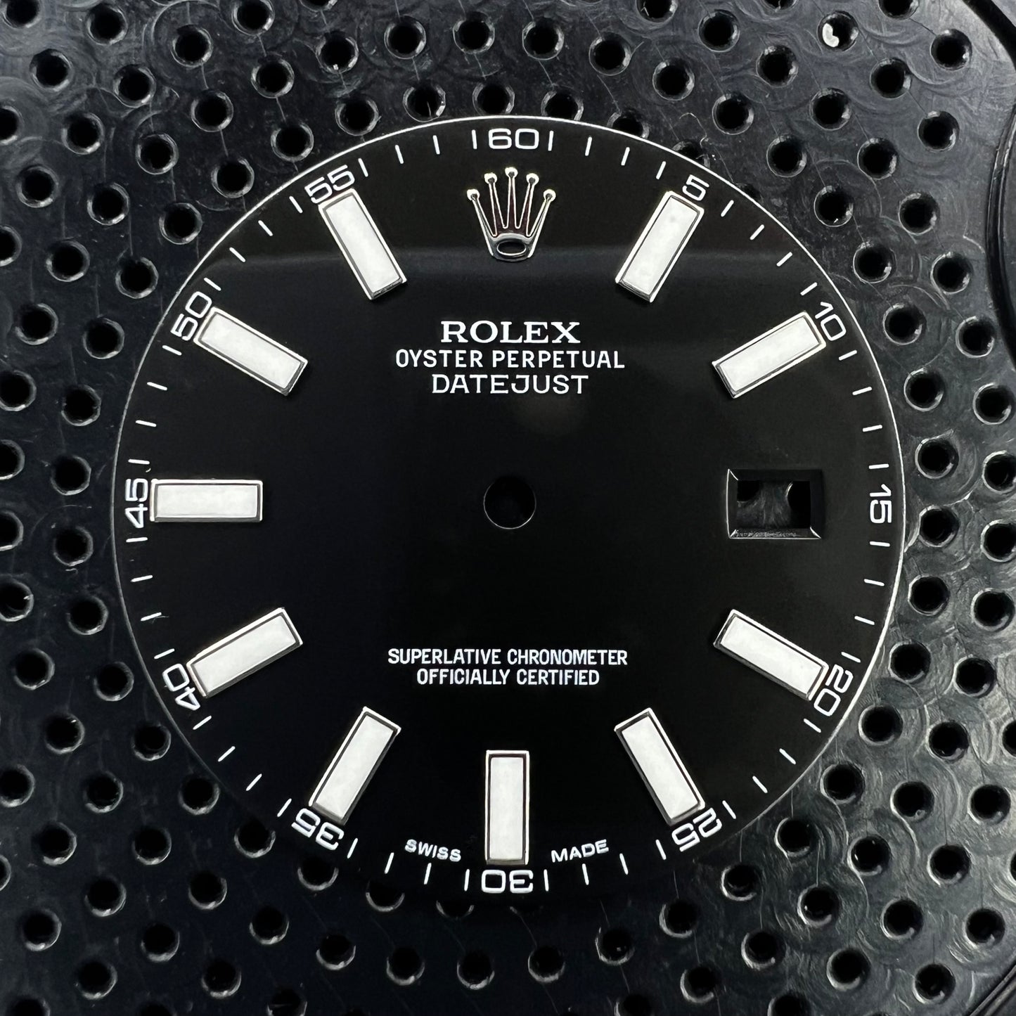 Genuine Rolex Datejust II Gloss Black with Luminova Sticks Dial