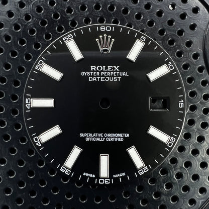 Genuine Rolex Datejust II Gloss Black with Luminova Sticks Dial