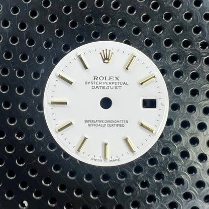Genuine Rolex Datejust 26 White Enamel Stick Dial
