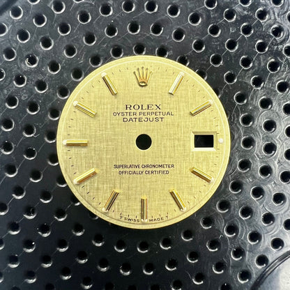 Genuine Rolex Datejust 26 Champagne Linen Dial