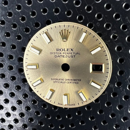 Genuine Rolex Datejust 26 Champagne Luminova Stick Dial
