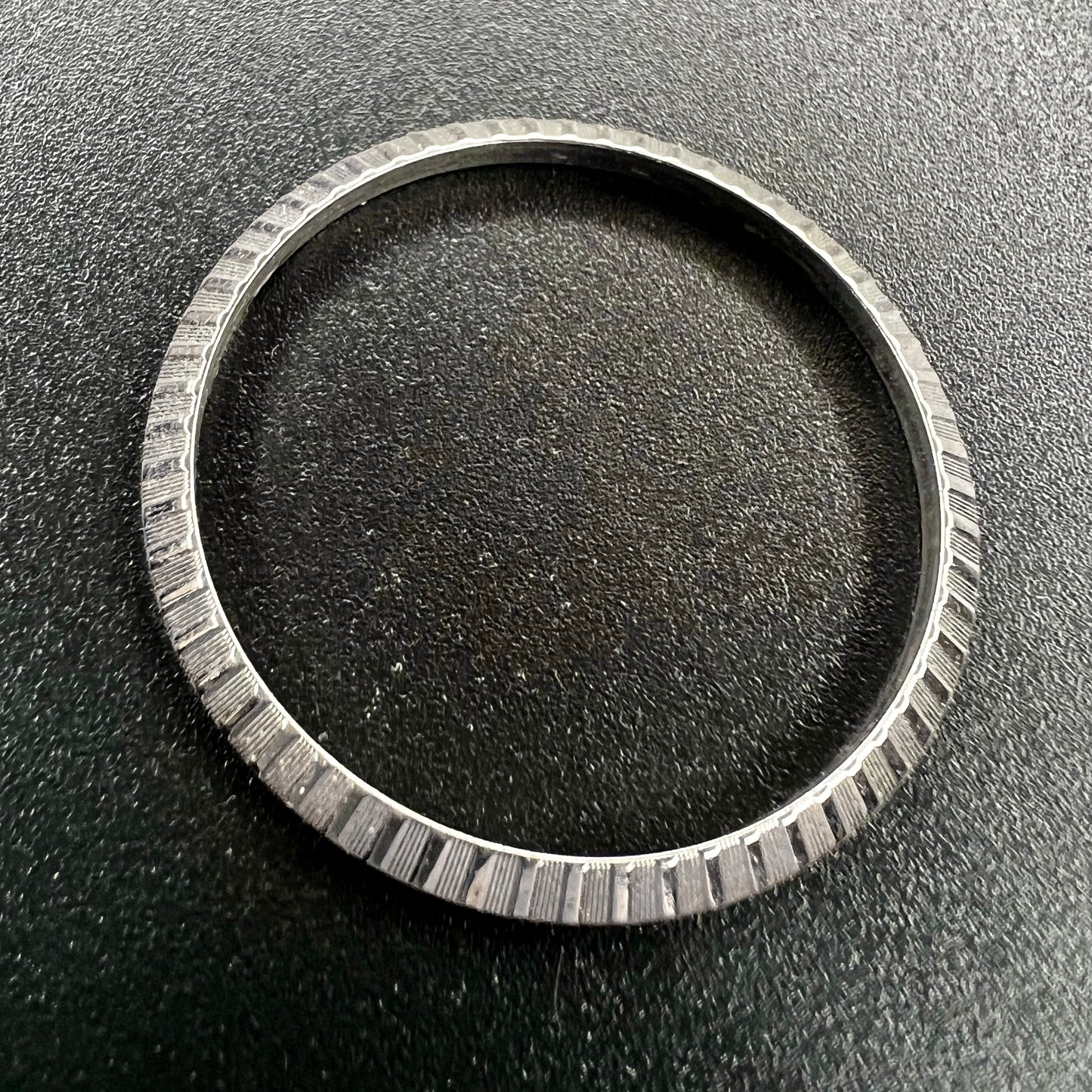 Original Factory Rolex Datejust Stainless Steel Engine Turned Bezel