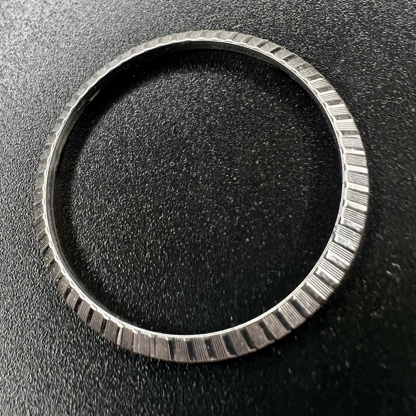 Original Factory Rolex Datejust Stainless Steel Engine Turned Bezel