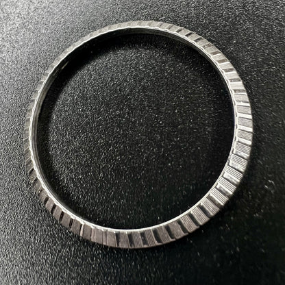 Original Factory Rolex Datejust Stainless Steel Engine Turned Bezel