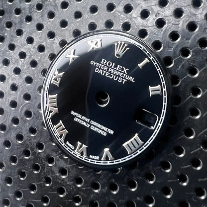 Genuine Rolex Datejust 26 Gloss Black Enamel Roman Dial