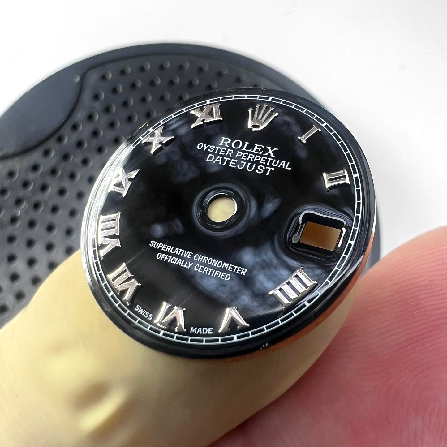 Genuine Rolex Datejust 26 Gloss Black Enamel Roman Dial