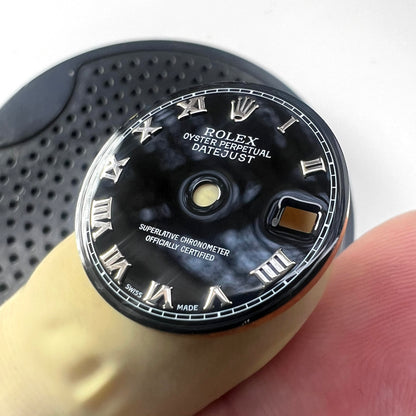 Genuine Rolex Datejust 26 Gloss Black Enamel Roman Dial