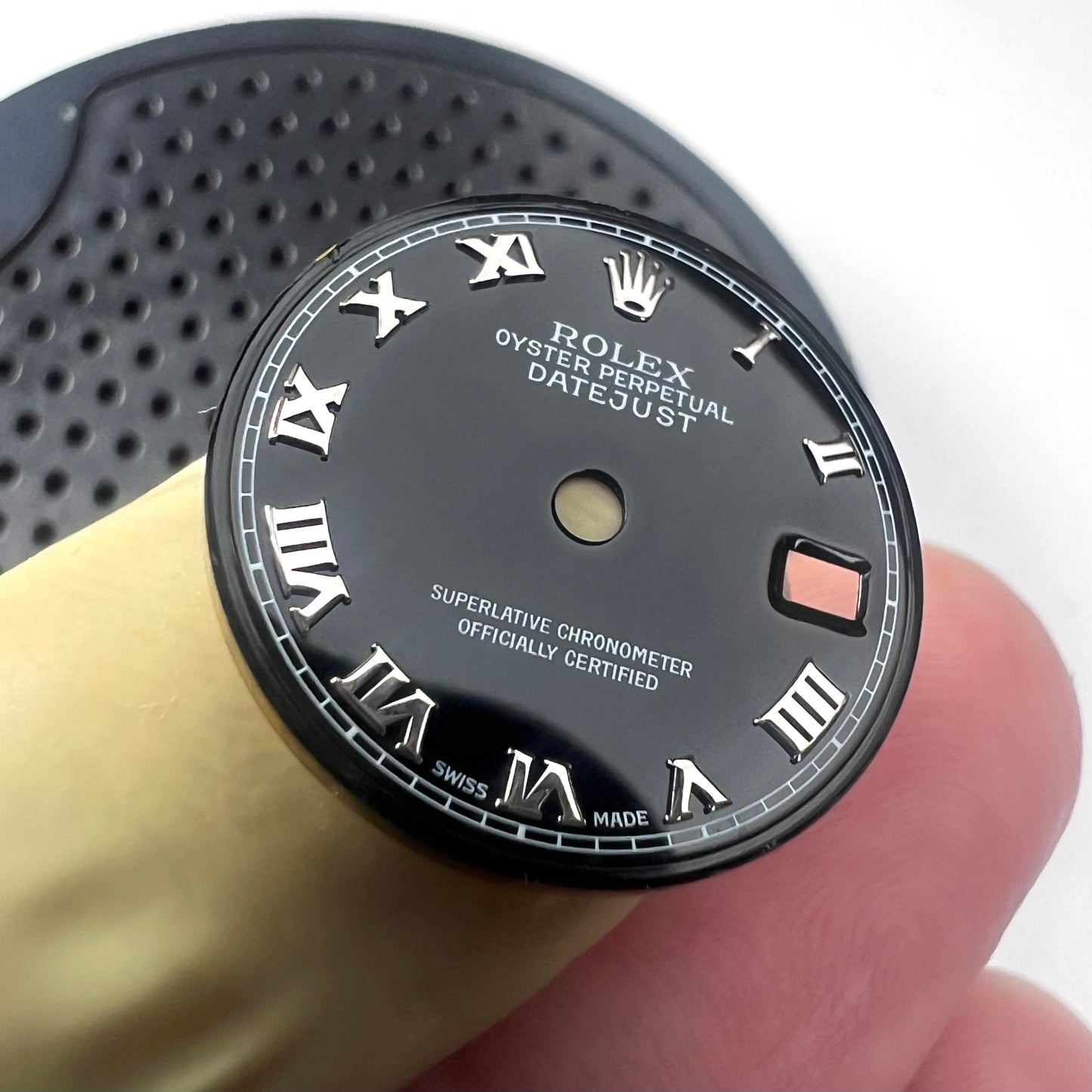 Genuine Rolex Datejust 26 Gloss Black Enamel Roman Dial