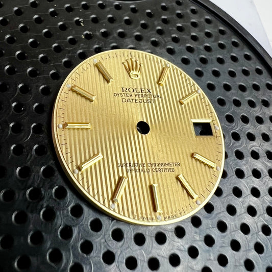 Rolex Datejust 31 Champagne Tapestry Dial (left side view)