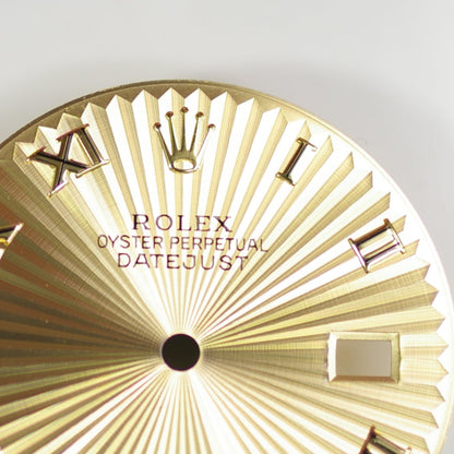 Rolex Datejust 36mm Gold Sunray Roman Dial