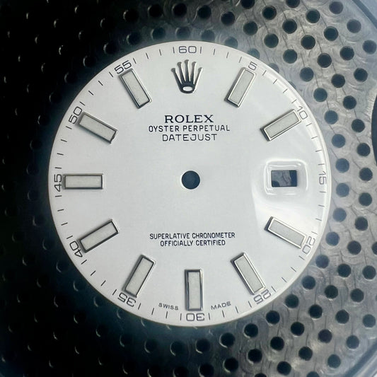 Genuine Rolex Datejust II White Luminova Sticks Dial