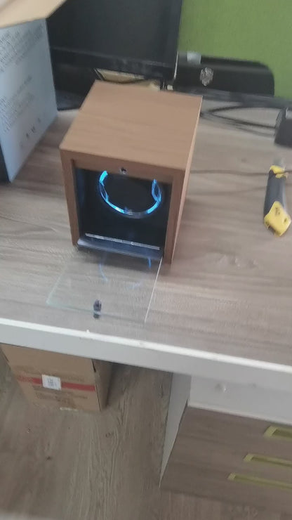 PREORDER: Sophisticated Luxury Walnut Grain Watch Winder Box for One Watch