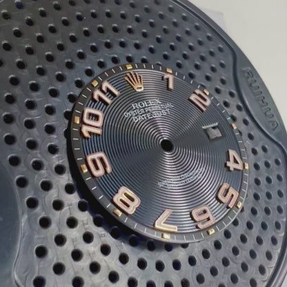 Genuine Rolex Datejust 36 Black Concentric Rose Gold Dial