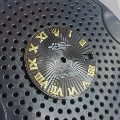 Genuine Rolex Datejust 31 Black Sunray Roman Bimetal Dial