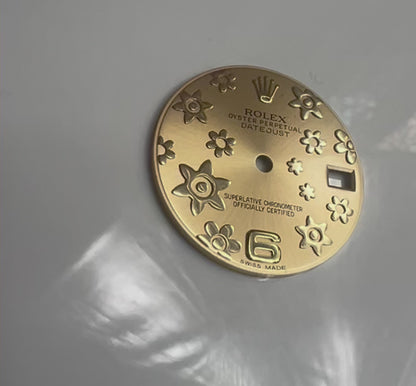 Genuine Rolex Datejust 31 Gold Flower Dial