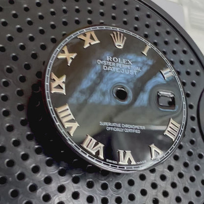 Genuine Rolex Datejust 36 Black Enamel Roman Dial (WG)